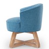 Sapphtopaz Accent Chair Linen Swivel Chairs for Bedrooms Upholstery Comfy Chair with Cross-Shaped Wooden Base Modern Chair for Living Room - 2 of 4