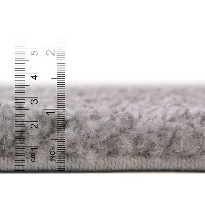 Sleek Gray Rectangular Easy-Care Synthetic Rug - 10' x 13'