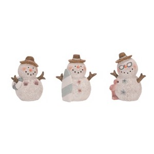Transpac Resin Shell Sandman Figurine Set of 3 - Christmas Decorative Objects for Festive Home Decor - 1 of 1