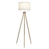 VYNXARIA 58"H Tall Corner Floor Lamp,Three Legged Wooden Strip Floor Lamp,Natural - 3 of 4