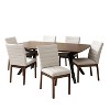 PAGED Wood Dining Table, Modern Kitchen Table with Rounded Corners, 59" Living Room Table for Kitchen Dining - 2 of 4