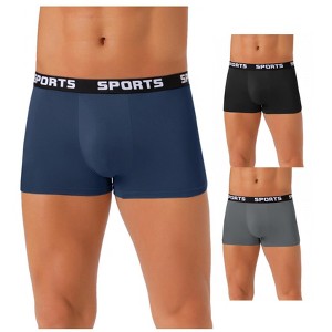 INSPIRE CHIC Men's 3 Pack Short Leg Stretch Underwear Boxer Briefs - 1 of 4