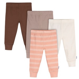 Gerber Baby Girls' 4-Pack Active Pants - 1 of 4