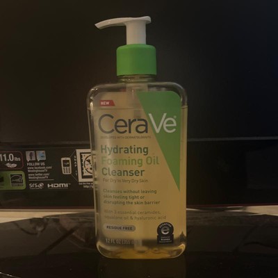 Cerave Hydrating Foaming Cleansing Oil Face Wash With Squalane Oil ...