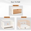 JIONJOY Stackable Plastic Storage Bins with Lid: Foldable Organizers, Magnetic Doors, Lockable Wheels - 4 of 4