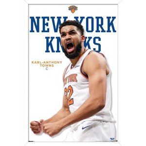 Trends International NBA New York Knicks - Karl-Anthony Towns Feature Series 25 Framed Wall Poster Prints - 1 of 4