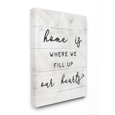 Stupell Industries Home Is Where We Fill Up Our Hearts Family Quote 