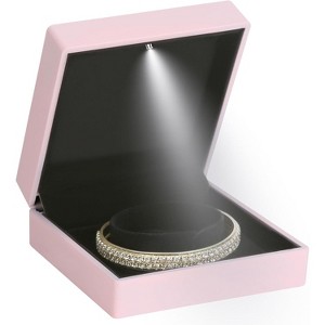 Luxury LED Light Jewelry Bangle Box Storage Case Organizer Holder for Wedding, Engagement, Proposal - 1 of 4