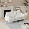 NicBex Modern Upholstered Loveseat Sofa Small Couch with Deep Cushions & Wooden Nature Legs,Couch Lounge Sofa for Living Room,Department - 2 of 4