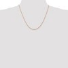Black Bow Jewelry 1.5mm, 14k Rose Gold, Diamond Cut Solid Rope Chain Necklace - 2 of 4