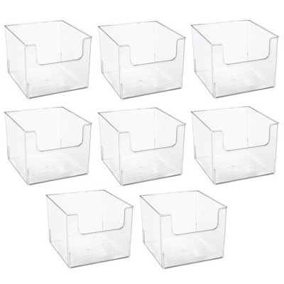 Mdesign Plastic Bathroom Storage Organizer Basket Bin - Clear : Target