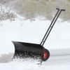 YARDSIGHT 29 in. Heavy-Duty Wheeled Snow Shovel with Adjustable Angle Carbon Steel Blade and Ergonomic Handle for Driveways and Sidewalks - 2 of 4