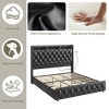 Queen Bed Frame with 50.8" Tall Headboard, Platform Velvet Upholstered Bed Frame with 4 Storage Drawers - 4 of 4