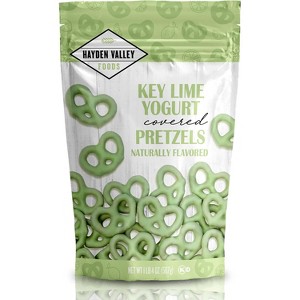 Hayden Valley Foods Key Lime Yogurt Covered Pretzels | 20 oz Bag | Gourmet Flavored Pretzels | No Artificial Flavors or Colors - 1 of 2