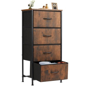 NicBex Dresser for Bedroom,Chest of Drawers with Fabric Bins and Black Metal Handles Design,Fabric Storage Dressers for Bedroom - 1 of 4
