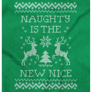 Ugly Christmas Naughty is New Nice Sweatshirt for Men or Women Brisco Brands - 1 of 4