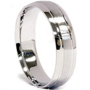 Pompeii3 Mens 950 Platinum 6mm Brushed Comfort Fit Wedding Band - Size 11 - 1 of 4