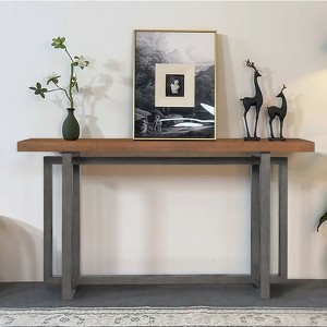 NicBex Minimalist Elegant Console Table with Space-Saving Design,Wooden Narrow Entryway Table for Living Room,Hallway - 1 of 4