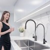 VEVOR Stainless Steel Faucet,Lead-Free Water Purifier Faucets,Reverse Osmosis Faucet with Solid Brass Valve, High Arch Drinking Water Faucets, Black - 2 of 4