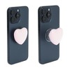 Unique Bargains Heart Solid Color Adhesive Phone Grip Pink 1 Pc - 3 of 4