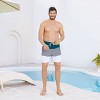 PATPAT Family Matching Colorblock One Shoulder Cut Out One-piece Swimsuit and Striped Spliced Swim Trunks Shorts - 3 of 4