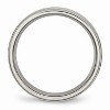 Black Bow Jewelry Titanium Ridged Edge 6mm Brushed and Polished Band - 3 of 4
