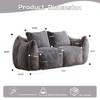 Lyngins Giant Bean Bag Chair, Oversized Rabbit Fabric Lazy Chair with High-Density Foam, 2-Seater Accent Chair, Fluffy Loveseat Bean Bag Sofa Chair - 3 of 4
