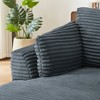 Oversized Corduroy Modern Chaise Lounge Chair Sofa Couch with No Assembly Required and Comfy for Living Room - 3 of 4
