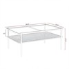 ALEXOUN Modern Rectangle Coffee Table with Tempered Glass Top & Metal Frame, Stylish Living Room Table, Easy Assembly for Home and Office - 3 of 4