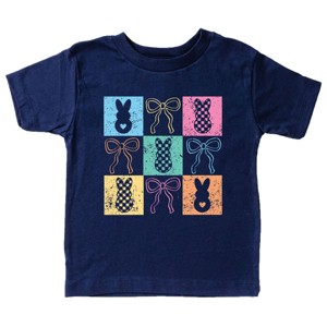 The Juniper Shop Checkered Bunny Coquette Distressed Toddler Short Sleeve Tee - 1 of 4