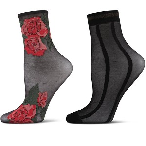 MeMoi Women's 2 Pair Pack Fashion Anklets - 1 of 2