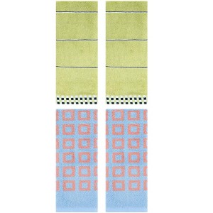 REGALWOVEN 4 Pcs Geometry Absorbent Soft Decorative Bathroom Hand Towel - 1 of 4