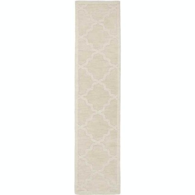 Mark & Day Ermont 2'3"x8' Runner Loomed Indoor Area Rugs Cream: Modern Trellis Wool, Stain-Resistant, Pet Friendly