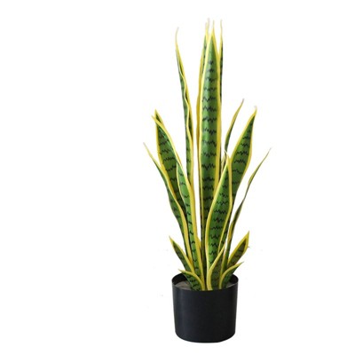 Nasitip Artificial Snake Plant, Agave Potted Plants Greenery for House Living Room Home Office Outside Garden Decoration