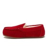 Kids Fuzzy Lined Suede Moccasin Slippers - 3 of 4