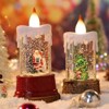 AEELLEEA Christmas Snow Globe Lantern - Candle-Shaped Santa, Water Glittering, Battery Powered Xmas Tree Gift - 3 of 4