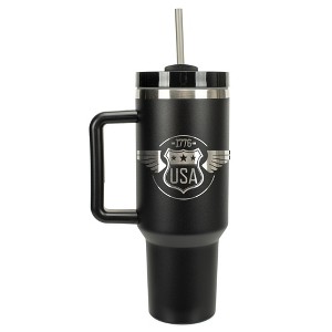 100 North 1776 USA Wings Sign Emblem Wrap-Around 40 Oz. Stainless Steel Water Bottle Coffee Mug, Spill & Leak Resistant, Travel Tumbler with Handle, - 1 of 4
