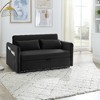 XIYUYEU Sleeper Sofa Bed with USB Port, 3-in-1 Adjustable Loveseat Sofa with Pull-Out Bed, Convertible Sofa with Lumbar Pillows and Side Pocket/Black - 3 of 4