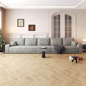 168" Cloud Sectional Couch,Modern Modular Sofa with Deep Seat, Upholstered Couches,Camel (Plush Corduroy Fabric) - 1 of 4