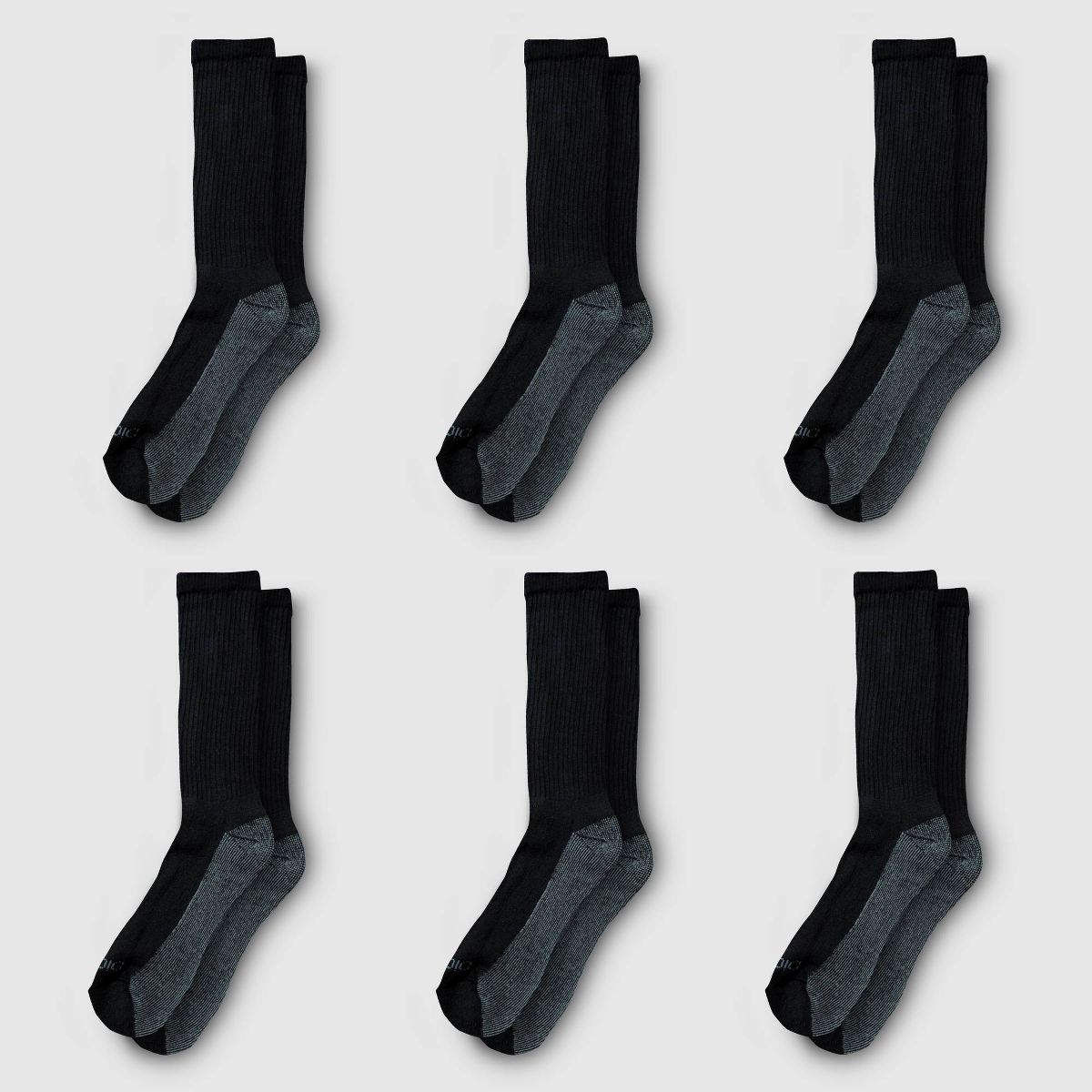 Dickies Men's Big & Tall Dri-Tech Crew Socks 6pk - 12-15 - thumbnail 7