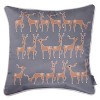 18"x18" Sleigh Rides Square Throw Pillow Gray/Red - Pillow Perfect - 2 of 4