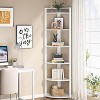 Hommoo 6-Tier Corner Shelf, Small Corner Bookshelf Storage Rack - 4 of 4