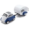 BMW Isetta Blue and White with Home Trailer 1/87 (HO) Diecast Model Car by Schuco - 2 of 3