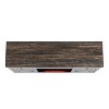 60" Farmhouse TV Stand with Electric Fireplace, Storage & Cable Management - Festivo - 3 of 4