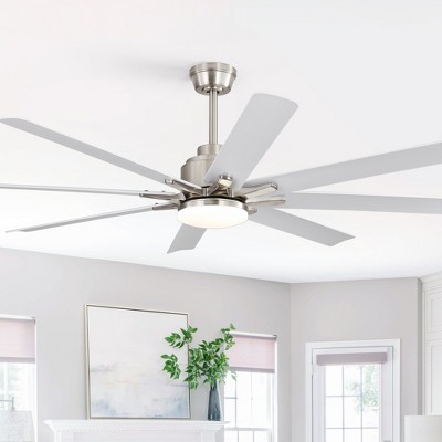 Large Industrial Smart Ceiling Fans with Lights and Remote & APP Control 8 ABS Blades 6-Speed Powerful DC Motor Reversible For Home/Commercial/Outdoor