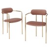 Buylateral Set of 2 Healey Retro Velvet Dining Armchairs - 2 of 4