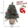 2/3FTTabletop Christmas Tree,Pre-lit Xmas Tree with Cloth Bag Base - 2 of 4