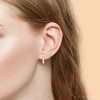 Pompeii3 1Ct T.W. Diamond Hoops Earrings in 14k White Gold Lab Created - 4 of 4