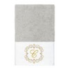 Linum Home Textiles 100% Turkish Cotton MONICA Gold Thread 2PC Embellished Hand Towel Set - 2 of 3