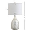 JONATHAN Y 21" Lucille Seashell Table Lamp (Includes LED Light Bulb) Pearl White: Modern Resin Base, Linen Shade, UL Listed - 4 of 4